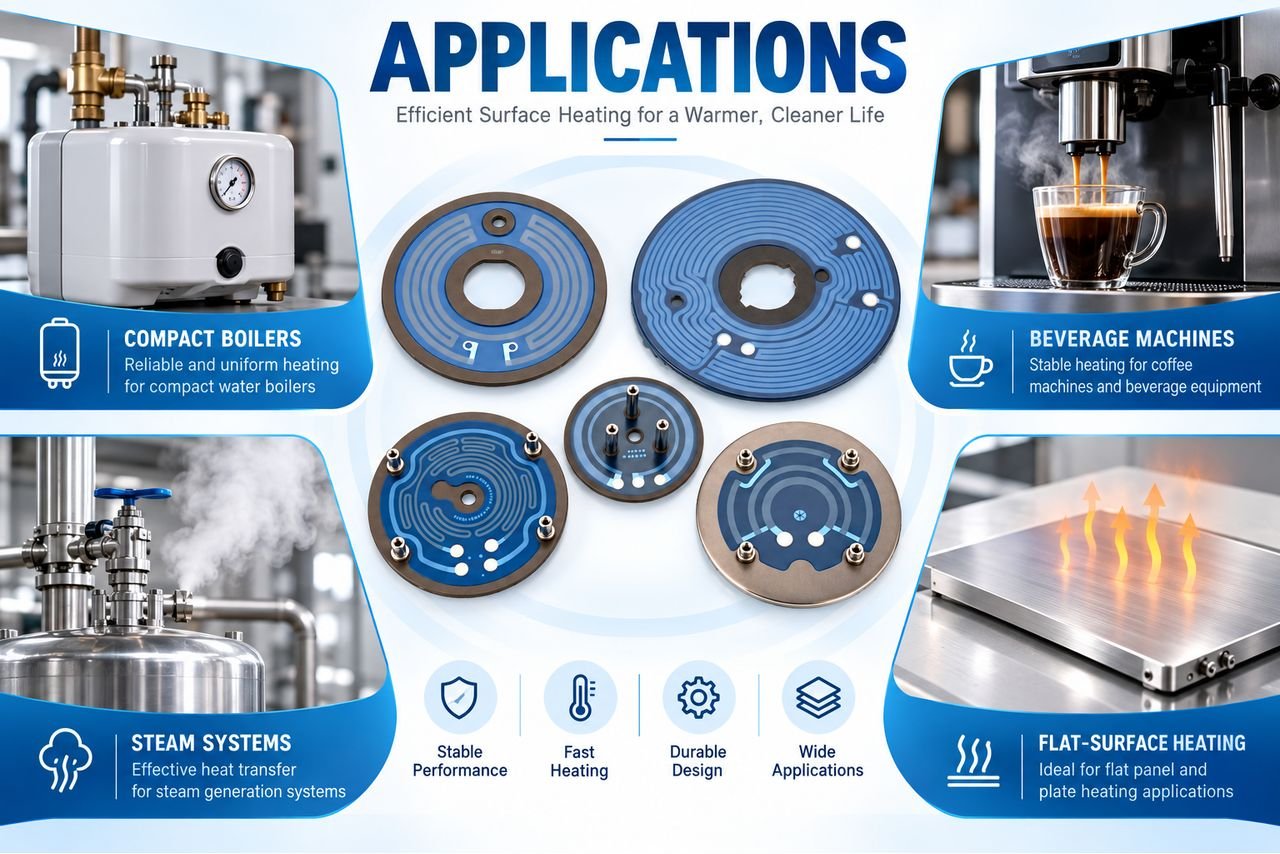 平型厚膜瞬間加熱プレート 用途 01 Flat-Thick-Film-Instant-Heating-Plate-application-01