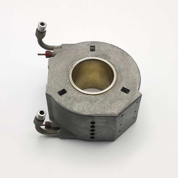 Jinzhong die-cast heater assembly showing its casting and external connections